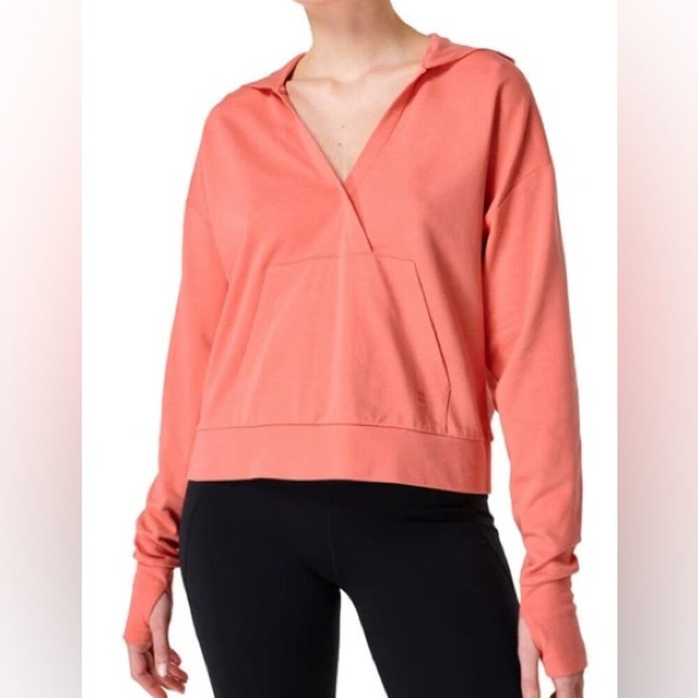 Sweaty Betty After Class Relaxed Hoodie Pullover Warm Pink Size XS